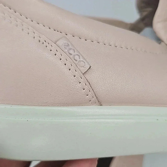 Ecco Women's Blush Pink Leather Woven Slip-on Sneaker Size 9 - Picture 7 of 16